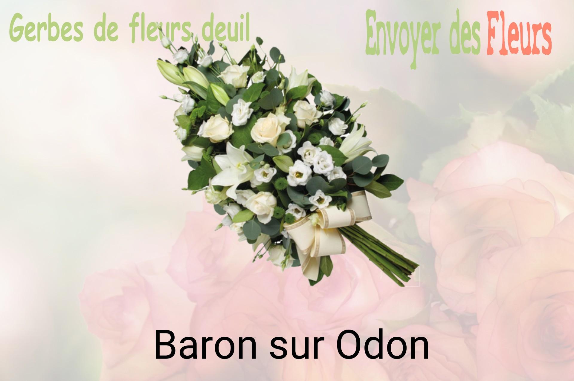 Gerbe de fleurs de deuil livrée à Baron-sur-Odon